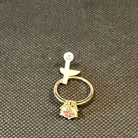 14K Gold Plated RoseGold Diamond Iridescent Ring - Picture 6 of 8